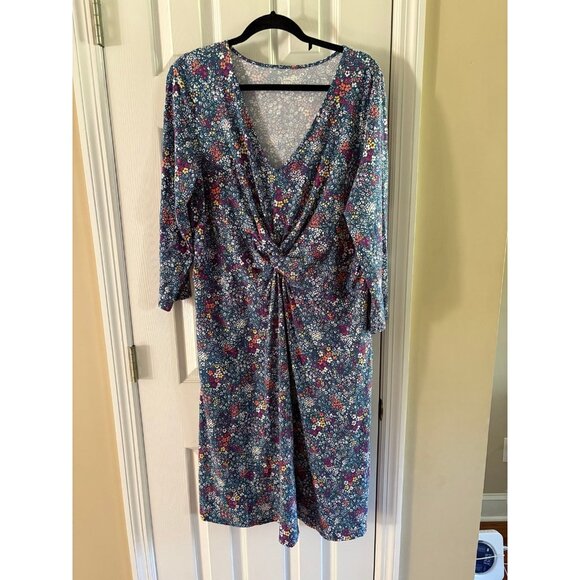 Lands’ End Floral Twist Dress - Picture 1 of 3